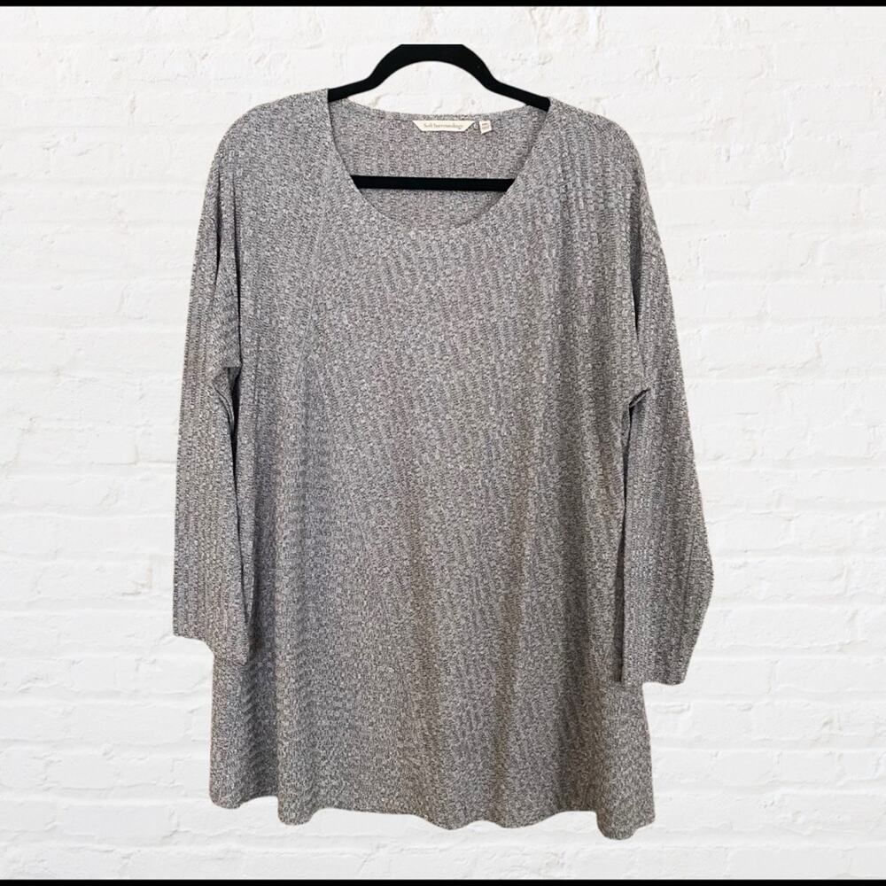 Soft Surrounding gray ribbed tunic top/dress